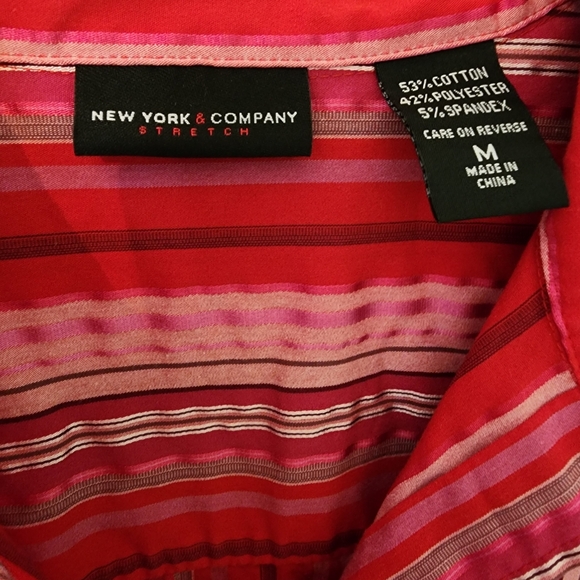 New York & Company Stretch striped button down - Picture 3 of 5